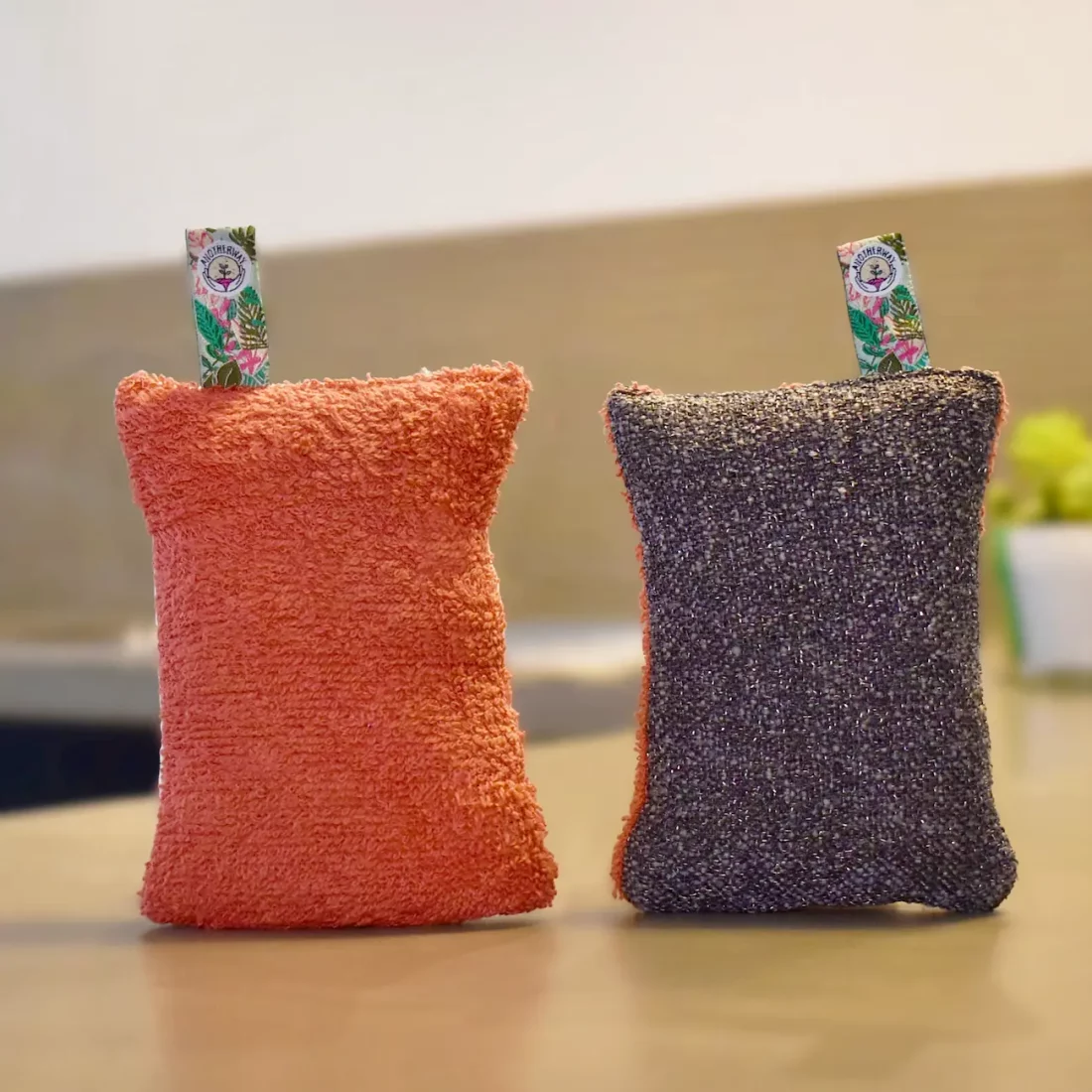 Lot de 2 éponges lavables grattantes – Image 4